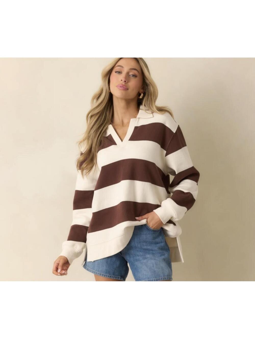 Z Supply Rugby Henley Top - Women's Large